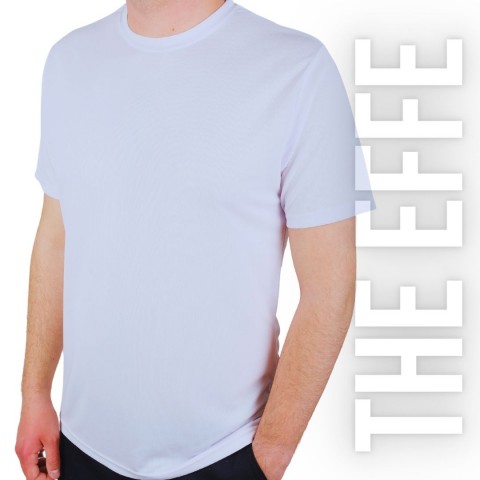 Sıfır Yaka T-shirt Beyaz - Toptan Dry Touch