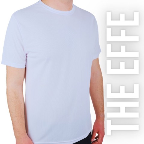 Sıfır Yaka T-shirt Beyaz - Toptan Dry Touch