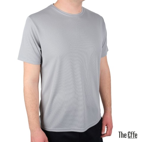 Sıfır Yaka T-shirt Gri - Dry Touch- Numune