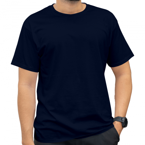 Sıfır Yaka T-shirt Lacivert - Premium- Numune
