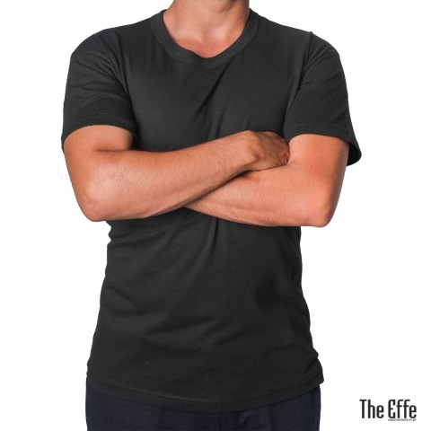 Sıfır Yaka T-shirt Siyah - Company- Numune