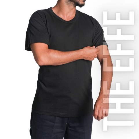 Sıfır Yaka T-shirt Siyah - Toptan Company