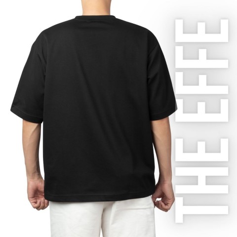 Sıfır Yaka T-shirt Siyah - Toptan Oversize