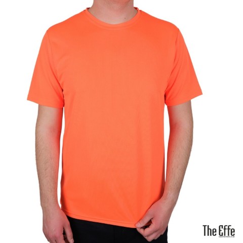 Sıfır Yaka T-shirt Turuncu- Dry Touch- Numune