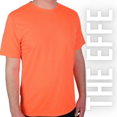 Sıfır Yaka T-shirt Turuncu- Toptan Dry Touch
