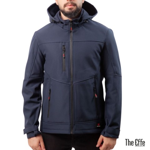 Softshell Mont Kapşonlu / Lacivert - Toptan İş Kıyafeti