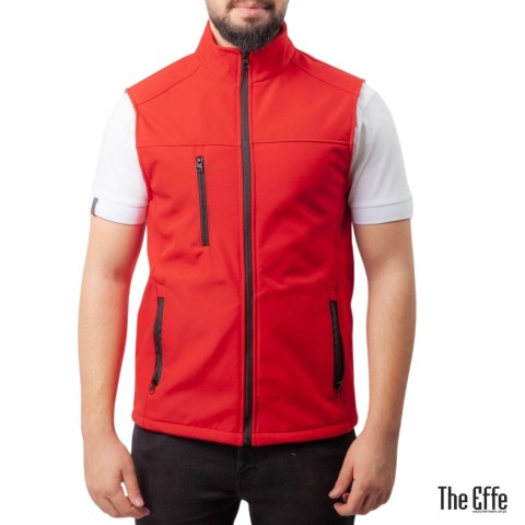 Softshell Yelek / Kırmızı - Toptan İş Kıyafeti