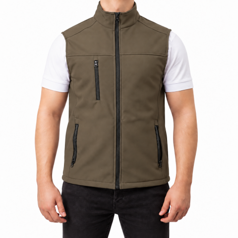 Softshell Yelek / Yeşil - Toptan İş Kıyafeti