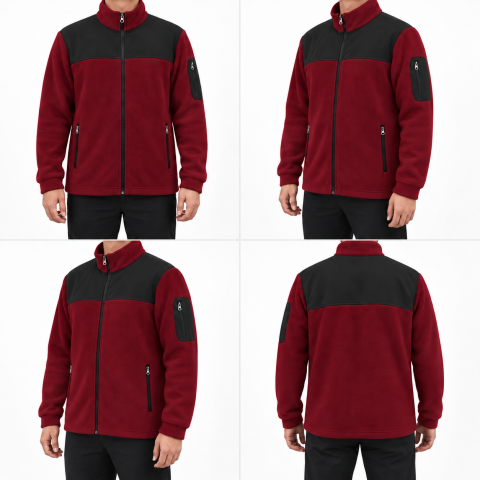 Softshelli Polar Mont 3 Cepli / Bordo - Toptan İş Kıyafeti