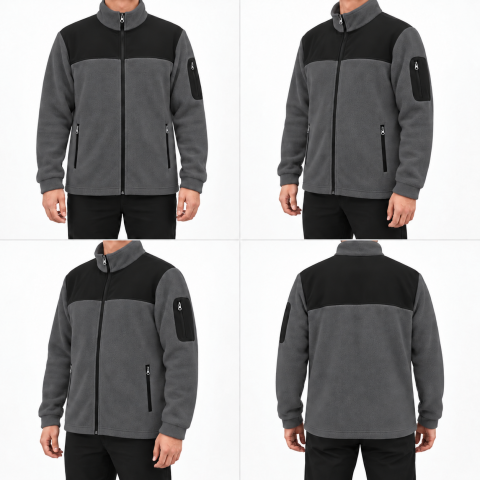 Softshelli Polar Mont 3 Cepli / Gri - Toptan İş Kıyafeti