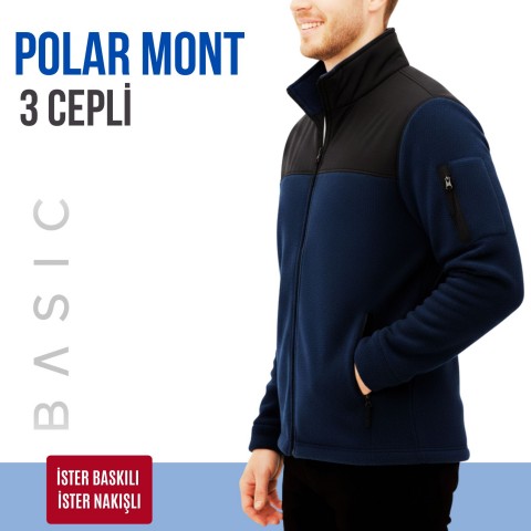 Softshelli Polar Mont 3 Cepli / Lacivert - Toptan İş Kıyafeti