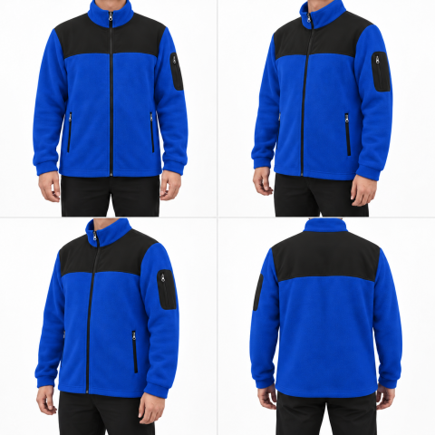 Softshelli Polar Mont 3 Cepli / Saks Mavi - Toptan İş Kıyafeti