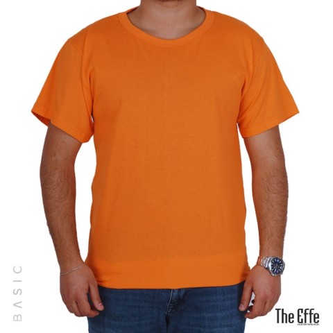 The Effe Basic (Promosyon) - Sıfır Yaka T-shirt Turuncu
