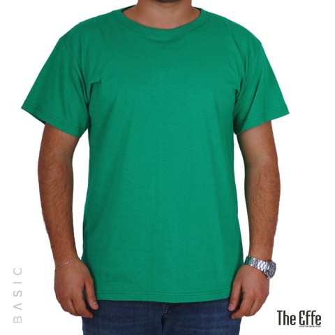 The Effe Basic (Promosyon) - Sıfır Yaka T-shirt Yeşil
