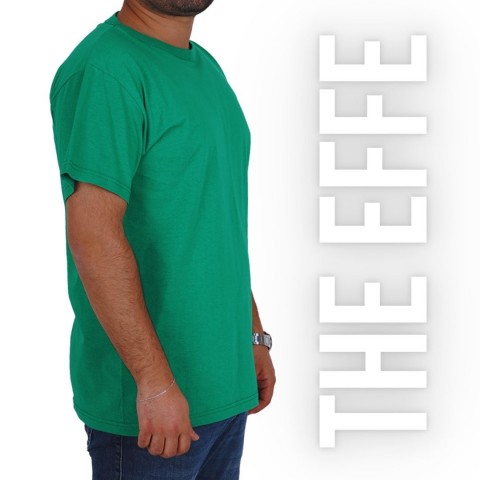 The Effe Basic (Promosyon) - Sıfır Yaka T-shirt Yeşil